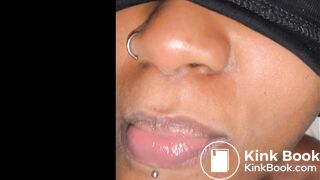 Black slut swallows scat straight from ass