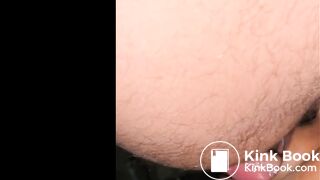 Black slut swallows scat straight from ass