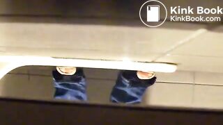 Asian girl poops in squat toilet 64