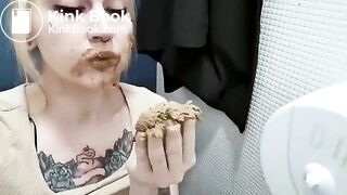 Public Toilet Scat Play - video 2