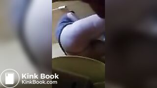 Mom's Friend On The Toilet