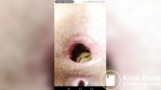 Gaping her dirty hole