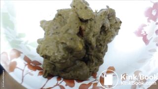 Sexy big ass girl shitting creamy piles