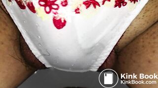 A LOVELY JAPAN WHITE RED STRAWBERRY PANTY WAS PEE AND POOP