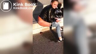 Crazy girl pooping in the public place