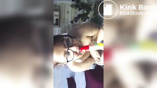 Mature Dildo Ass to Mouth Deepthroat. (No scat)