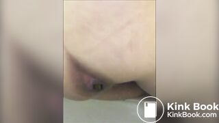 Girl pooping on toilet self shot 8