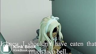 A very gassy Roblox girl farting and pooping