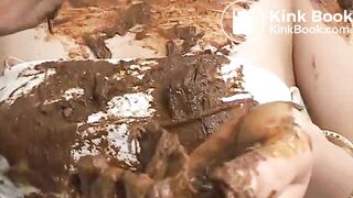 Japanese woman gets piss and scat on by other women