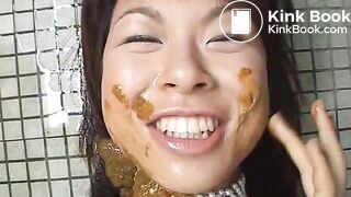 Japanese woman gets piss and scat on by other women
