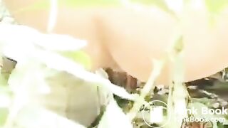 Redhair jp cheerleader take a poop at the forest