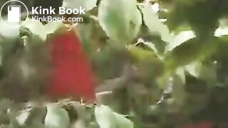 Redhair jp cheerleader take a poop at the forest