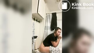 Sexy teen runny toilet pooping - video 10