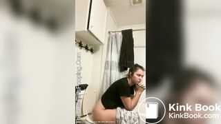 Sexy teen runny toilet pooping - video 10