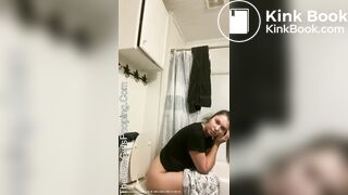 Sexy teen runny toilet pooping - video 10