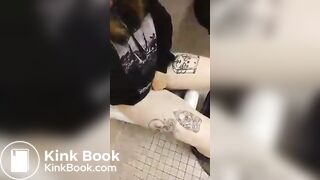 Girl pooping and masturbating at work