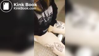 Girl pooping and masturbating at work