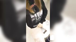 Girl pooping and masturbating at work
