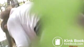 Many flies on Jap girl poop