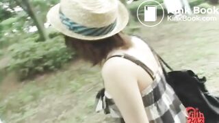 Japanese girl pooping at the outside - video 2