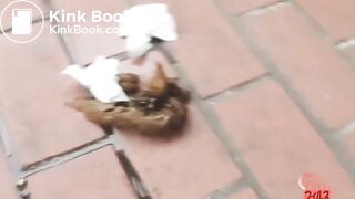 Japanese girl pooping at the outside - video 2