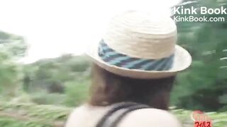 Japanese girl pooping at the outside - video 2