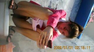 Cute Thai girl poop