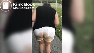 Shit collection bbw public shit