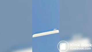 sexy girl pooping in the forest