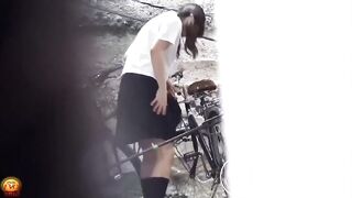 Schoolgirl shits her pants on the way home