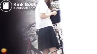 Schoolgirl shits her pants on the way home