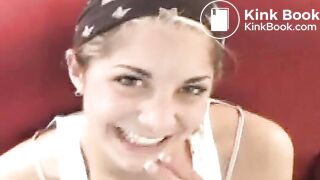 Mix of beautiful girls pooping on the toilet for us
