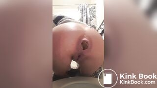 sexy girl pooping for you in toilet