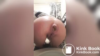 sexy girl pooping for you in toilet