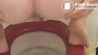 Pooping on toilet - video 9