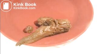 She Blonde Big Shit Poo in plate