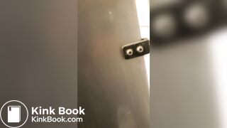 Girl pooping in public toilet - video 5