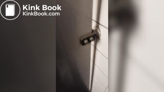 Girl pooping in public toilet - video 5