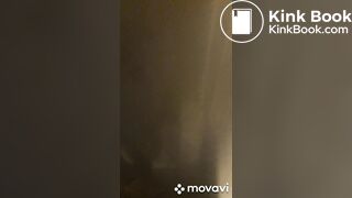 Girl pooping in public restroom