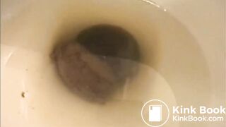 Girl Poop Pooping Fart in Toilet