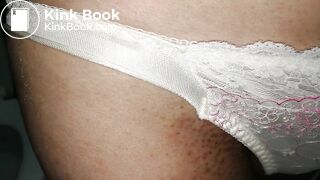 Two panty play together.That lovely yellow embroidery panty was play again.