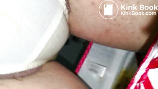 Two panty play together.That lovely yellow embroidery panty was play again.