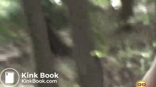 Japanese panty poop among the trees