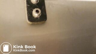 Spy on woman with diarrhea in public bathroom