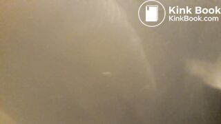 Spy on woman with diarrhea in public bathroom