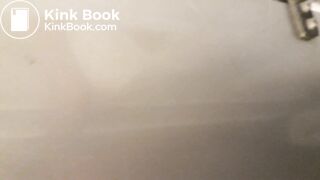 Spy on woman with diarrhea in public bathroom