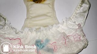 A LOVELY JAPAN YELLOW EMBROIDERY PANTY AFTER PLAYING