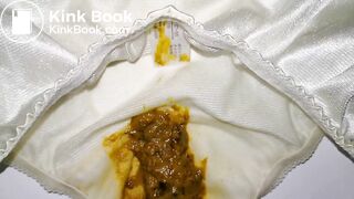 A LOVELY JAPAN YELLOW EMBROIDERY PANTY AFTER PLAYING