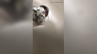 Milf caught having urgent poop