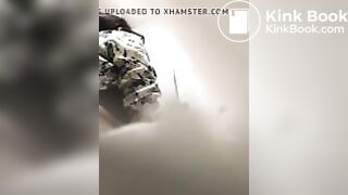 Milf caught having urgent poop